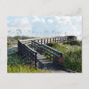 Boardwalk naar het strand briefkaart