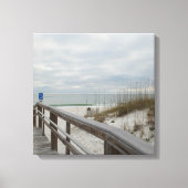 Boardwalk naar Sugary White Sands Canvas Afdruk (Voorkant)