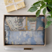 Boardwalk op Beach in Trouville door Monet Tissuepapier (Geschenk)