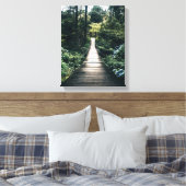 Boardwalk through door het bos canvas afdruk (Insitu (Slaapkamer))