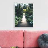 Boardwalk through door het bos canvas afdruk (Insitu (Woonkamer))