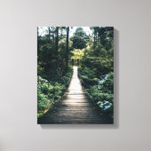 Boardwalk through door het bos canvas afdruk (Voorkant)