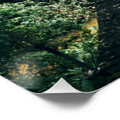 Boardwalk through door het bos perfect poster (Hoek)