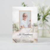 Boardwalk to Beach Begrafenis Memorial Sympathie Bedankkaart (Staand voorkant)