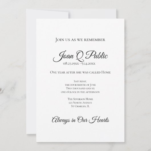 Boardwalk to Beach Death Jubileum Memorial Kaart (Achterkant)