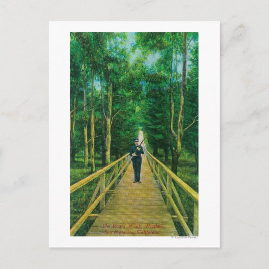 Boardwalk-Uitzicht bij Presidio Briefkaart (Voorkant)