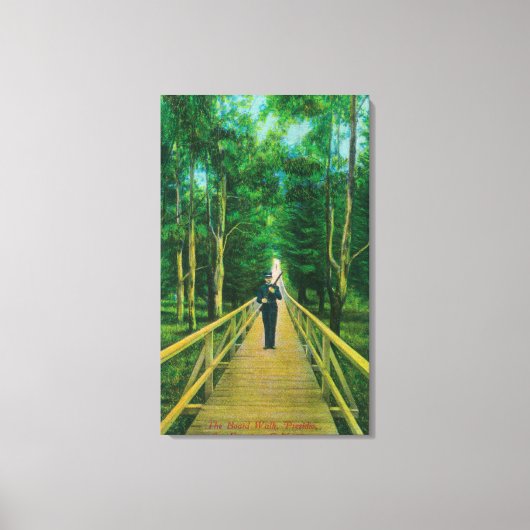 Boardwalk-Uitzicht bij Presidio Canvas Afdruk (Voorkant)