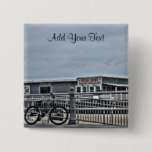 Boardwalk van Shirley Taylor Vierkante Button 5,1 Cm