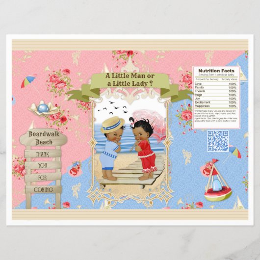 Boardwalk Victoriana Beach Gender onthullen Chip B Flyer (Voorkant)