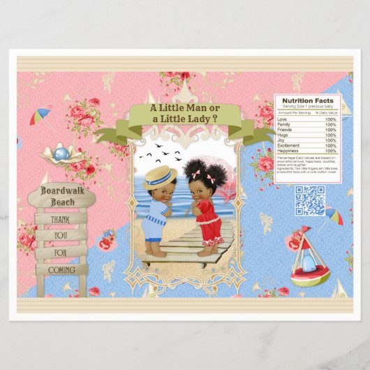 Boardwalk Victoriana Beach Gender onthullen Chip B Flyer (Voorkant)