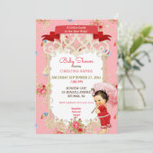 Boardwalk Victoriana Beach Summer Baby shower Kaart (Staand voorkant)