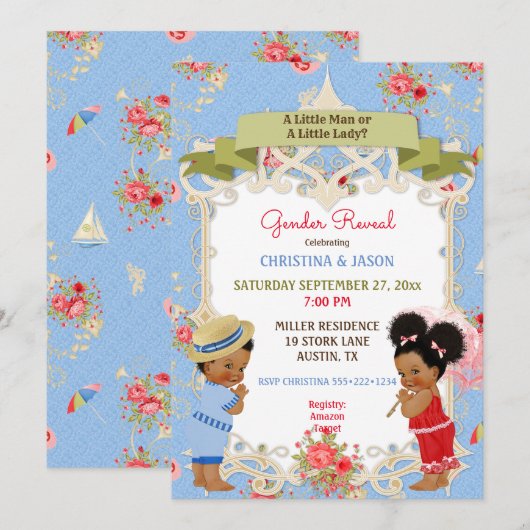 Boardwalk Victoriana Beach Summer Gender onthullin Kaart (Voorkant / Achterkant)