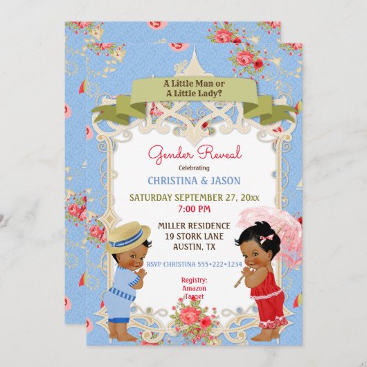 Boardwalk Victoriana Beach Summer Gender onthullin Kaart (Voorkant / Achterkant)