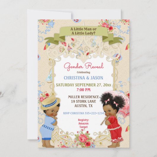 Boardwalk Victoriana Beach Summer Gender onthullin Kaart (Voorkant)