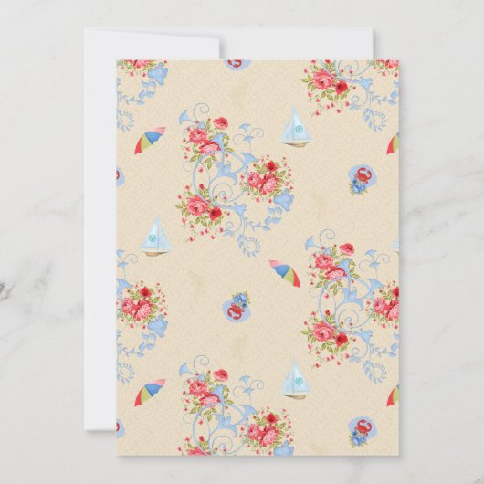 Boardwalk Victoriana Beach Summer Gender onthullin Kaart (Achterkant)