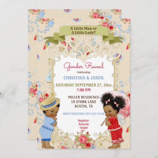 Boardwalk Victoriana Beach Summer Gender onthullin Kaart (Voorkant / Achterkant)