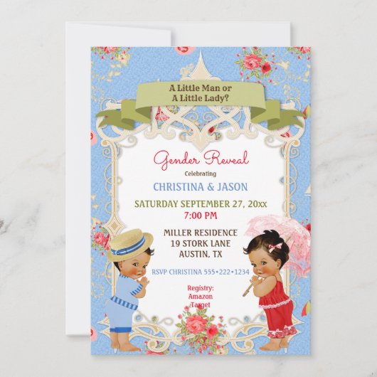 Boardwalk Victoriana Beach Summer Gender onthullin Kaart (Voorkant)