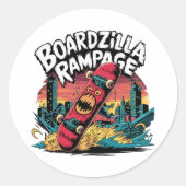 Boardzilla Rampage Urban Skater Sticker (Voorkant)