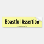 "Boastful"-bumpersticker Bumpersticker (Voorkant)