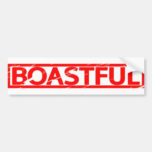 Boastful Stamp Bumpersticker (Voorkant)