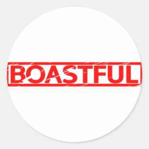 Boastful Stamp Ronde Sticker