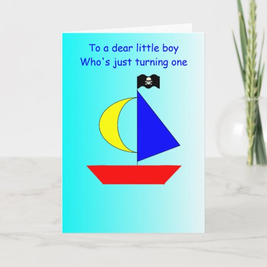 Boat 1e verjaardag kaart (Voorkant)