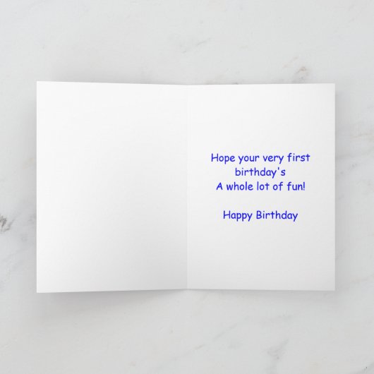 Boat 1e verjaardag kaart (Binnen)