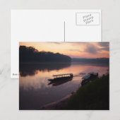 Boat aan de rivier in het Amazonewoud briefkaart (Voorkant / Achterkant)
