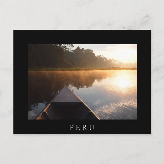 Boat aan de rivier in het zwarte briefkaart van de (Voorkant)