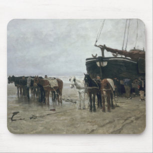 Boat aan de strand van Scheveningen, 1876 Muismat