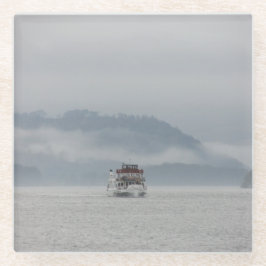 Boat aan de westlat glazen onderzetter