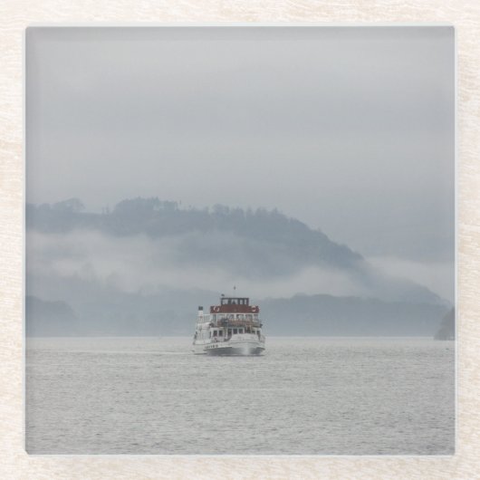 Boat aan de westlat glazen onderzetter (Voorkant)