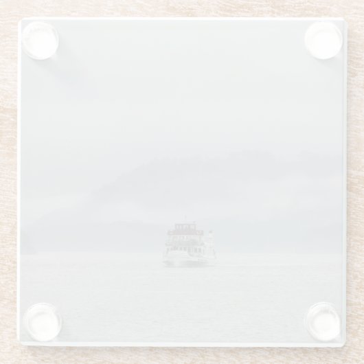 Boat aan de westlat glazen onderzetter (Achterkant)