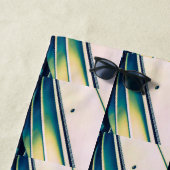 Boat Abstract Pattern in Blue Beach Handdoek (In situ)