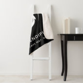 Boat Anchor Monogram Black Sherpa Deken (In situ)