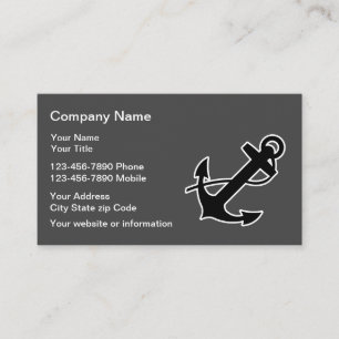 Boat Anchor Nautical Visitekaartje