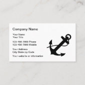 Boat Anchor Nautical Visitekaartje (Achterkant)