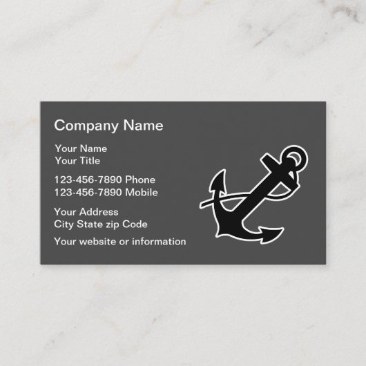 Boat Anchor Nautical Visitekaartje (Voorkant)