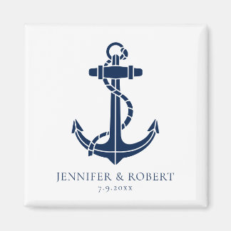 Boat Anchor Nautical Wedding Keepsake Custom Magneet