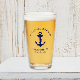 Boat Anchor Navy Blue Glas