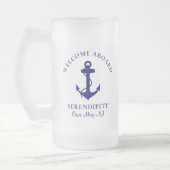 Boat Anchor Navy Blue Matglas Bierpul (Links)