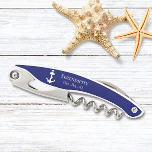 Boat Anchor Navy Personalized Kurkentrekker