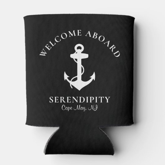 Boat Anchor Personalized Black Blikjeskoeler (Achterkant)