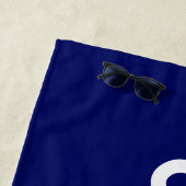 Boat Anchor Personalized Navy Blue Strandlaken (In situ)