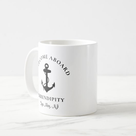 Boat Anchor Persoonlijk Koffiemok (Voorkant links)