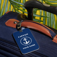 Boat Anchor & Rope | Jouw naam/Rank Navy Blue