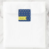 Boat Anchor, Ship Anchor, Zee Anchor, Jouw naam Vierkante Sticker (Tas)