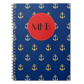 Boat Anchor, Ship Anchor, Zee Anchor, Monogram Notitieboek (Voorkant)