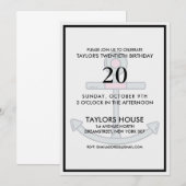 Boat Anchor Trendy Custom Birthday Party Kaart (Voorkant / Achterkant)