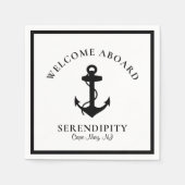 Boat Anchor Welkom aan boord Servet (Voorkant)